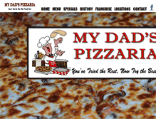Tablet Screenshot of mydadspizza.com